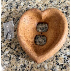 Wooden Heart Wall Plug Cover Vintage New Country Core Granny Core